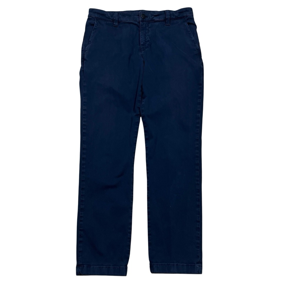 Mavi Edward Slim Straight Chinos Mens 33x30 Navy Blue Stretch Cotton Blend